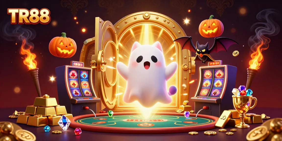 Enjoy thrilling games at TR88 with a ghost cat and treasures in a dazzling digital casino.