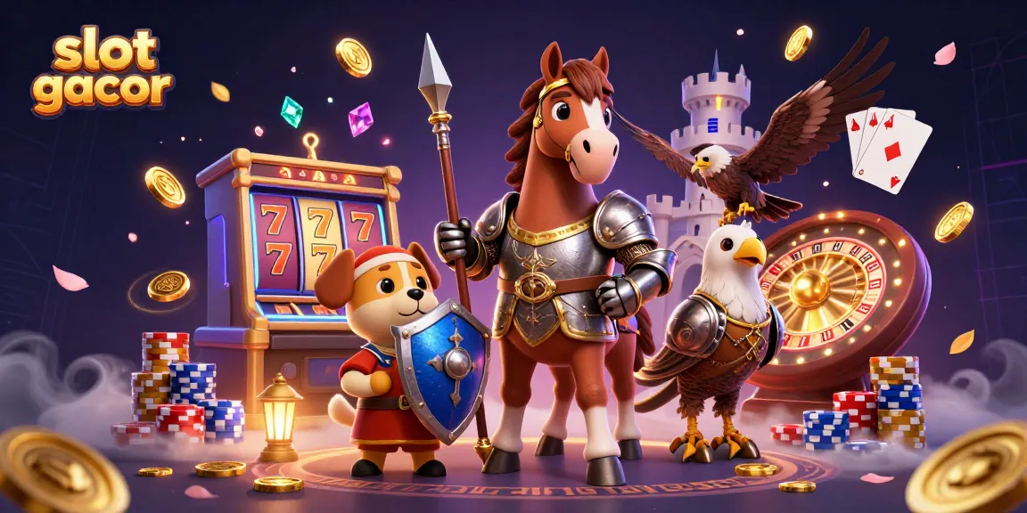 Spin the slot gacor reels with golden coins and vibrant casino elements in a dynamic 3D illustration.