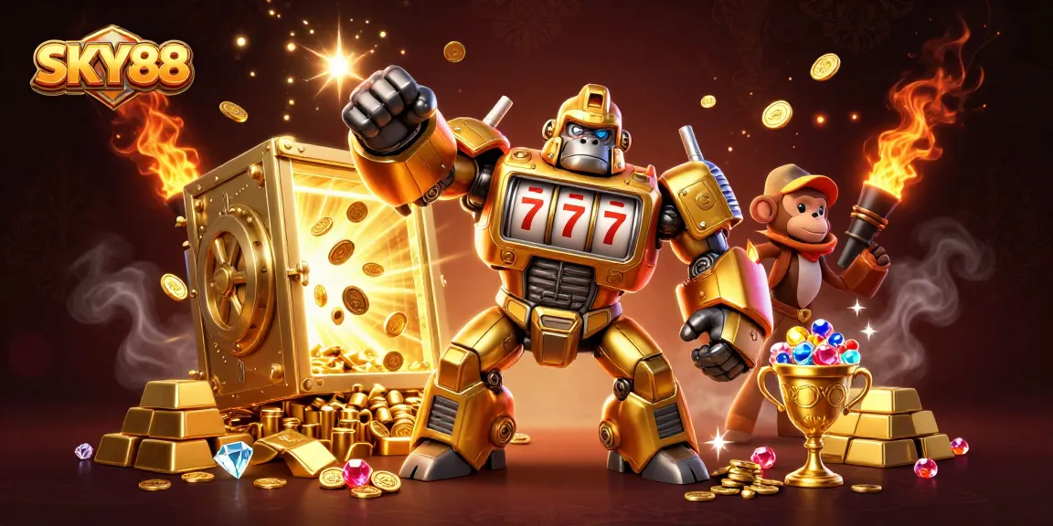 Experience excitement with SKY88's dynamic gaming world featuring stunning 3D characters.