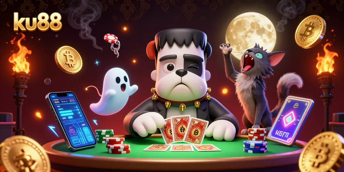 Engage with ku88 in this vibrant 3D casino scene featuring unique characters and dynamic game elements.