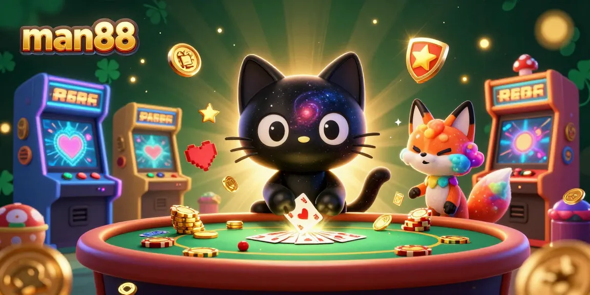Experience the excitement of winning with man88 at a cosmic casino featuring colorful characters.