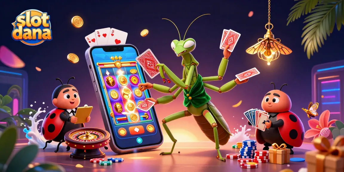 Experience slot dana excitement with vibrant 3D illustration featuring dynamic casino elements and characters.